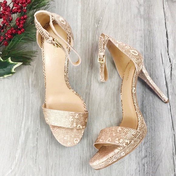 Michael Kors Beige Snake Heels✨Brand New!